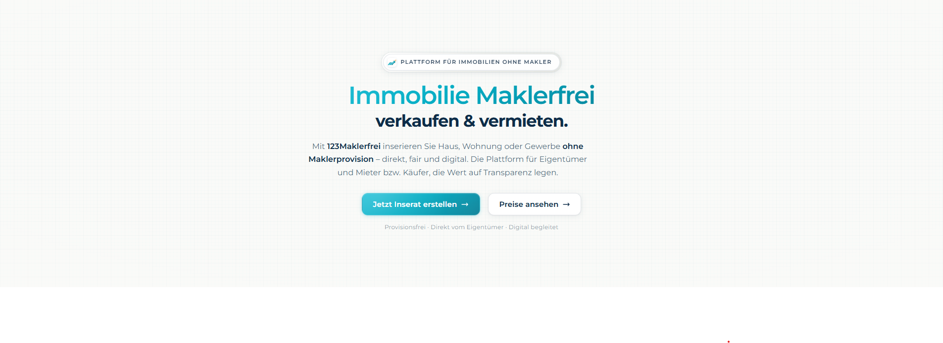 Registrierung bei 123Maklerfrei